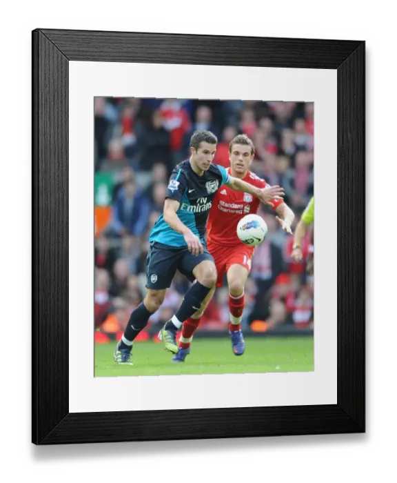 Framed Print : Robin van Persie Surges Past Jordan Henderson: Liverpool vs Arsenal, Premier League 2011-12 Framed Print : Robin van Persie Surges Past Jordan Henderson: Liverpool vs Arsenal, Premier League 2011-12