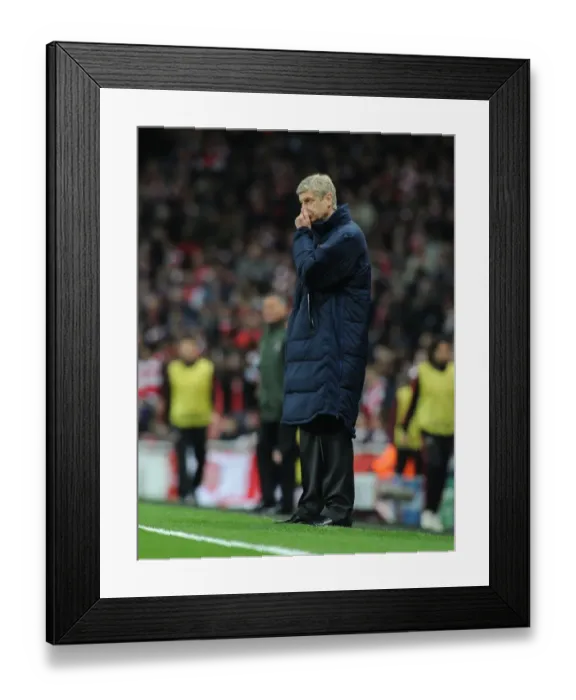 Framed Print : Arsene Wenger Leads Arsenal Against AC Milan in Champions League Clash (2011-12)