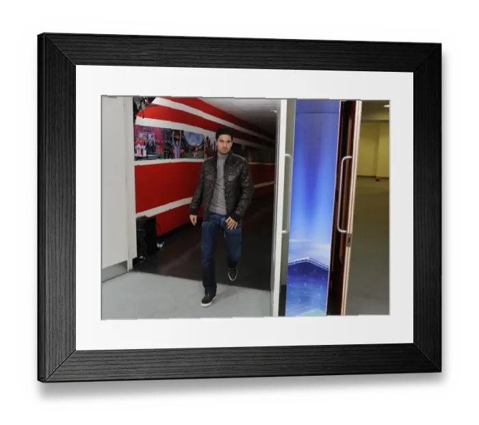 Framed Print : Mikel Arteta (Arsenal). Arsenal 3: 0 AC Milan. UEFA Champions League. 1st Knock Out Round, 2nd Leg Framed Print : Mikel Arteta (Arsenal). Arsenal 3: 0 AC Milan. UEFA Champions League. 1st Knock Out Round, 2nd Leg