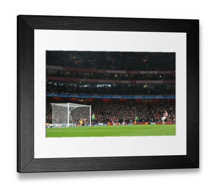 Framed Print : Robin van Persie's Penalty: Arsenal's 3-0 Victory over AC Milan in Champions League Framed Print : Robin van Persie's Penalty: Arsenal's 3-0 Victory over AC Milan in Champions League