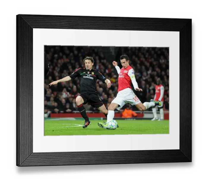 Framed Print : RvP's Hat-Trick: Arsenal's Triumph over AC Milan in UEFA Champions League (3-0) Framed Print : RvP's Hat-Trick: Arsenal's Triumph over AC Milan in UEFA Champions League (3-0)