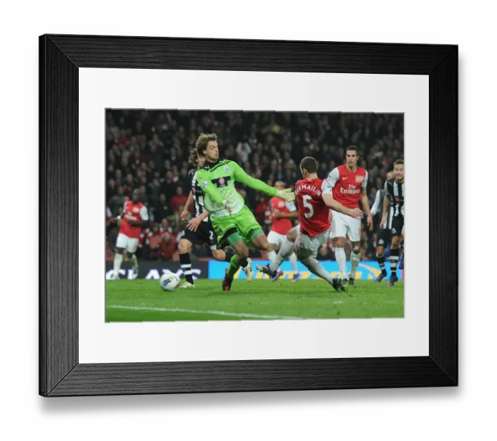 Framed Print : Thomas Vermaelen Scores the Second Goal: Arsenal vs. Newcastle United, Premier League 2011-12 Framed Print : Thomas Vermaelen Scores the Second Goal: Arsenal vs. Newcastle United, Premier League 2011-12
