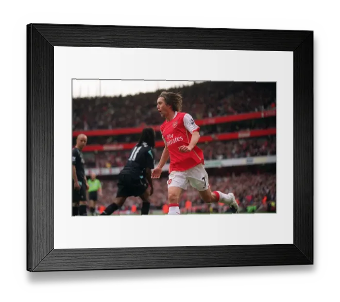 Framed Print : Tomas Rosicky celebrates scoring Arsenals 2nd goal