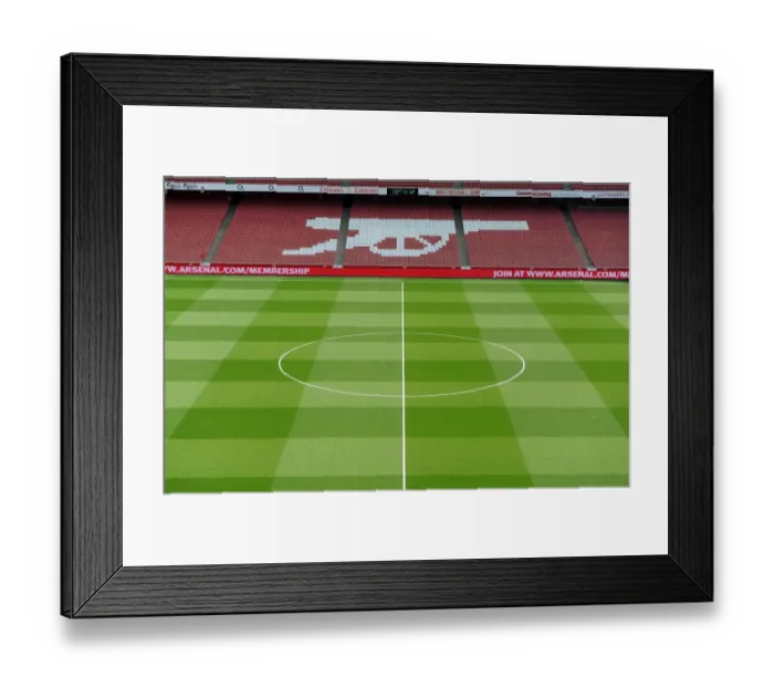 Framed Print : Emirates pitch. Arsenal 3: 0 Aston Villa. Barclays Premier League. Emirates Stadium Framed Print : Emirates pitch. Arsenal 3: 0 Aston Villa. Barclays Premier League. Emirates Stadium