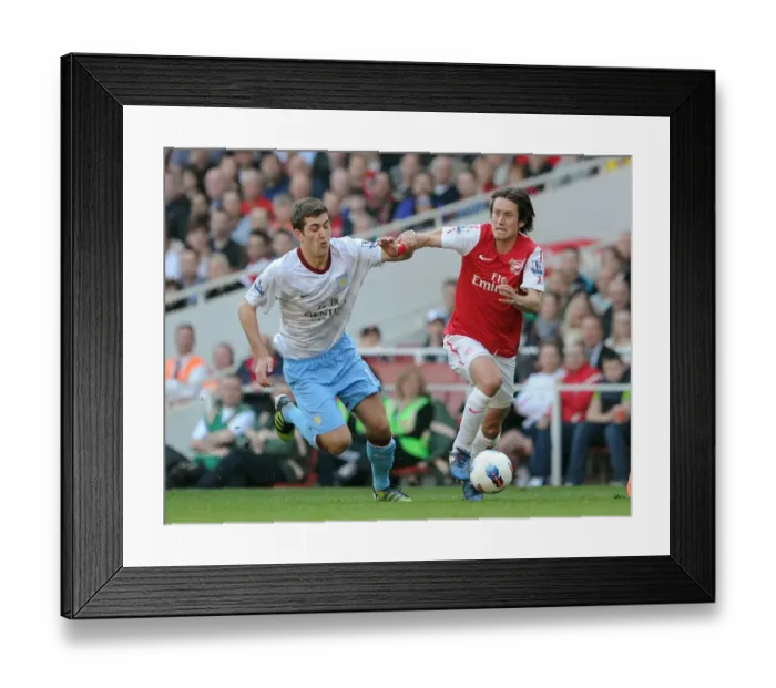 Framed Print : Arsenal's Rosicky Shines in 3-0 Victory over Aston Villa Framed Print : Arsenal's Rosicky Shines in 3-0 Victory over Aston Villa