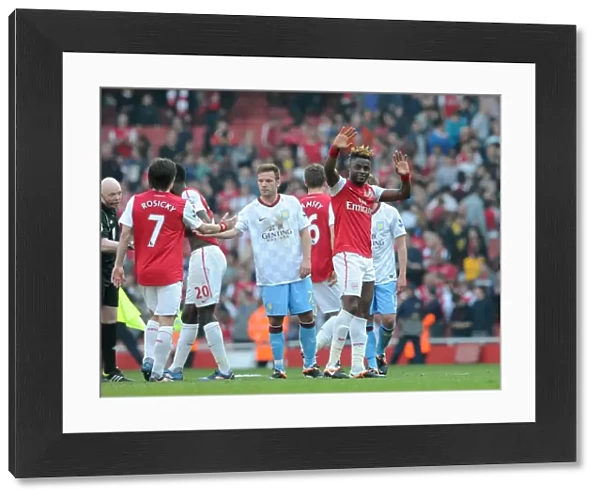 Alex Song (Arsenal). Arsenal 3: 0 Aston Villa. Barclays Premier League. Emirates Stadium