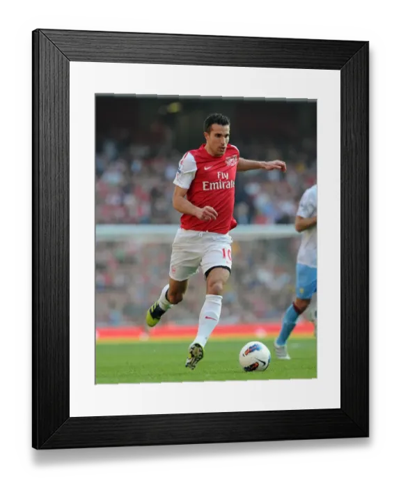 Framed Print : Arsenal's Robin van Persie Scores Hat-trick in 3-0 Win over Aston Villa (Premier League, Emirates Stadium, 24 / 3 / 12)