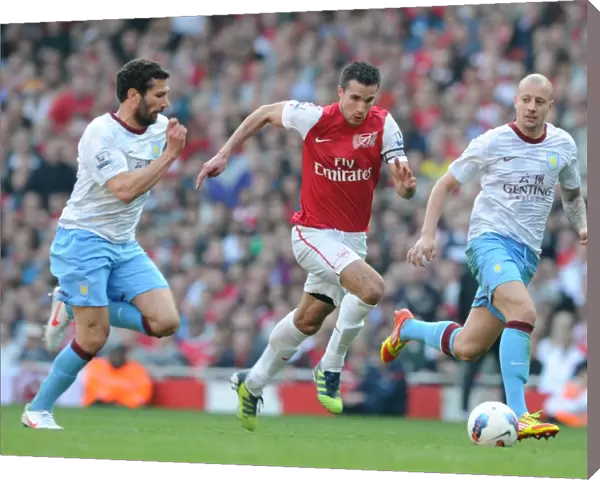 Robin van Persie (Arsenal) Carlos Cuellar and Alan Hutton (Villa). Arsenal 3: 0 Aston Villa