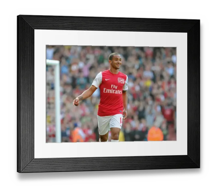 Framed Print : Theo Walcott's Double: Arsenal's Triumphant 3-0 Victory Over Aston Villa in the Premier League Framed Print : Theo Walcott's Double: Arsenal's Triumphant 3-0 Victory Over Aston Villa in the Premier League