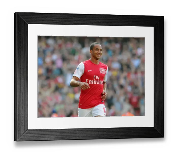 Framed Print : Theo Walcott's Double: Arsenal's Triumph over Aston Villa - 3-0 in the Premier League (2011-12)
