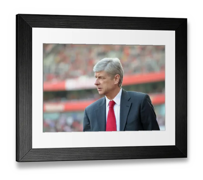 Framed Print : Arsene Wenger and Arsenal's Triumph: 3-0 Over Aston Villa in the Premier League (2012)