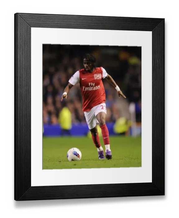 Framed Print : Gervinho in Action: Everton vs. Arsenal, Premier League 2011-12