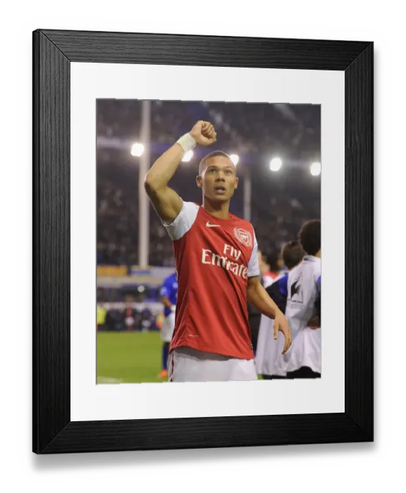 Framed Print : Celebrating the Win: Kieran Gibbs of Arsenal Framed Print : Celebrating the Win: Kieran Gibbs of Arsenal