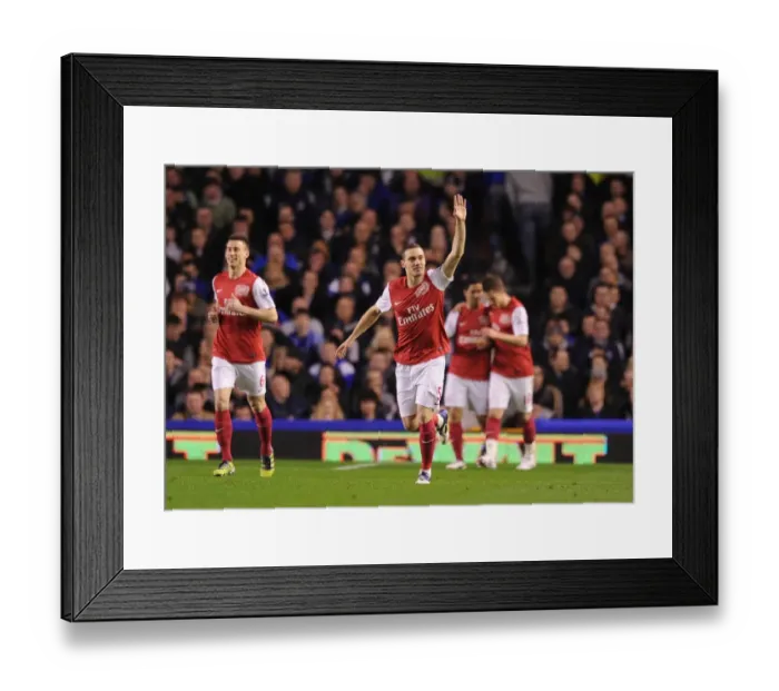 Framed Print : Thomas Vermaelen's Goal: Everton vs. Arsenal, Premier League 2011-12 Framed Print : Thomas Vermaelen's Goal: Everton vs. Arsenal, Premier League 2011-12