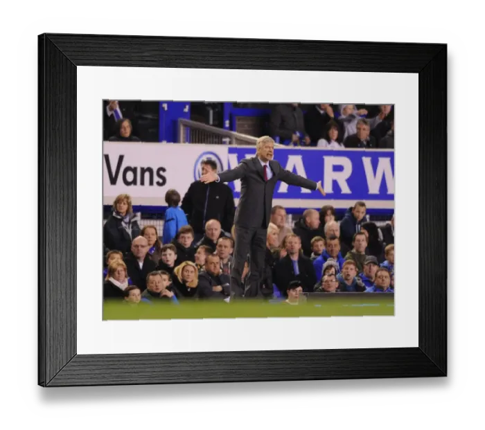 Framed Print : Arsene Wenger at Goodison Park: Everton vs Arsenal, Premier League 2011-12 Framed Print : Arsene Wenger at Goodison Park: Everton vs Arsenal, Premier League 2011-12