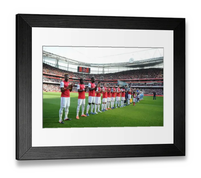 Framed Print : Arsenal Honors Fallen Hero Fabrice Muamba During Match vs. Aston Villa Framed Print : Arsenal Honors Fallen Hero Fabrice Muamba During Match vs. Aston Villa