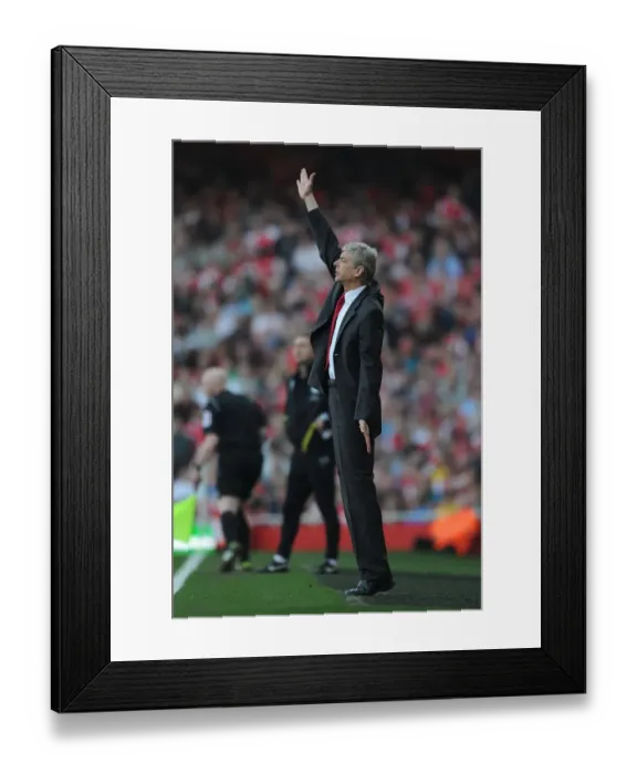 Framed Print : Arsene Wenger Leads Arsenal Against Aston Villa in Premier League, 2011-12 Framed Print : Arsene Wenger Leads Arsenal Against Aston Villa in Premier League, 2011-12