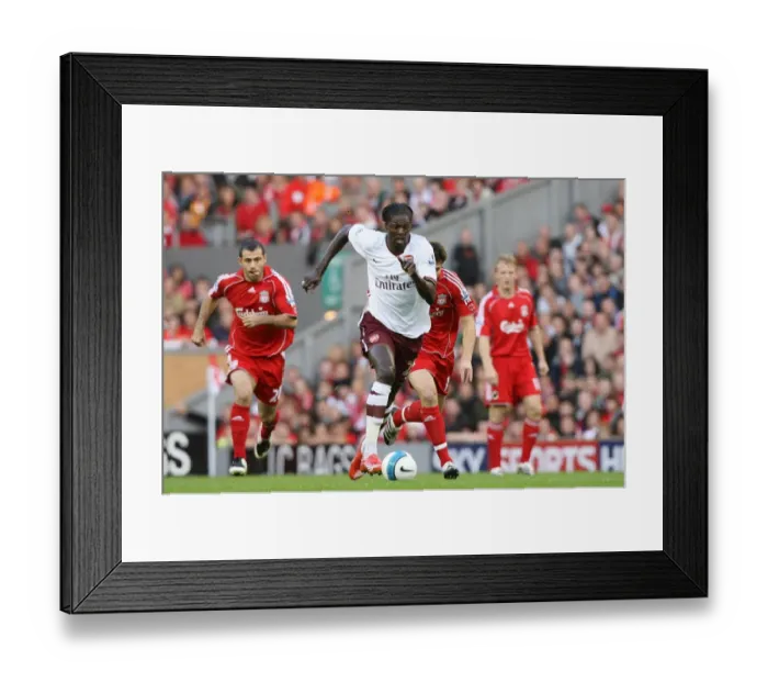 Framed Print : Adebayor's Battle at Anfield: 1-1 Stalemate between Liverpool and Arsenal, Premier League, October 2007