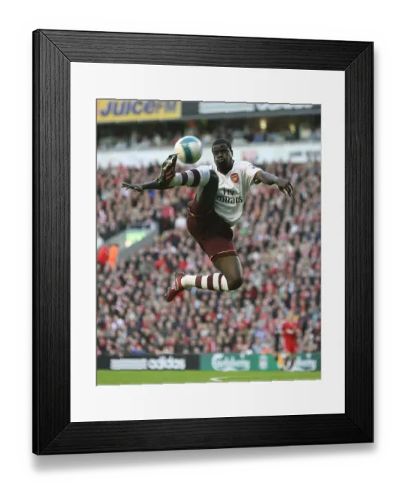 Framed Print : Emmanuel Eboue: The Battle at Anfield, Arsenal vs Liverpool, 2007 Framed Print : Emmanuel Eboue: The Battle at Anfield, Arsenal vs Liverpool, 2007
