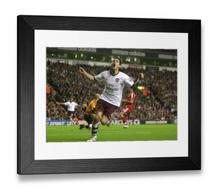 Framed Print : Cesc Fabregas's Thrilling Goal: Liverpool 1-1 Arsenal, Barclays Premier League, 2007 Framed Print : Cesc Fabregas's Thrilling Goal: Liverpool 1-1 Arsenal, Barclays Premier League, 2007