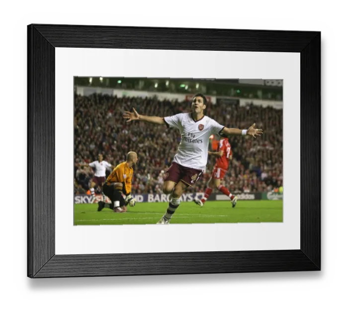 Framed Print : Cesc Fabregas: The Thrilling Goal that Held Liverpool at Bay - Arsenal vs. Liverpool, Barclays Premier League, 2007 Framed Print : Cesc Fabregas: The Thrilling Goal that Held Liverpool at Bay - Arsenal vs. Liverpool, Barclays Premier League, 2007