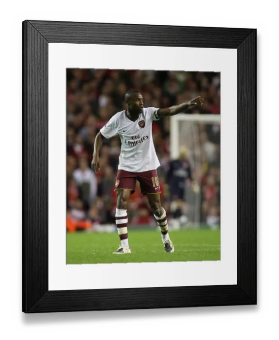 Framed Print : William Gallas in Action: Liverpool 1-1 Arsenal, Barclays Premier League, Anfield, 2007