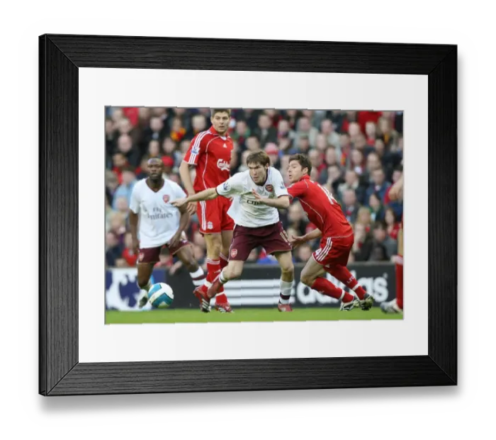 Framed Print : Clash of Titans: Hleb vs Alonso, Gerrard - Liverpool vs Arsenal, 2007-08 Premier League Framed Print : Clash of Titans: Hleb vs Alonso, Gerrard - Liverpool vs Arsenal, 2007-08 Premier League