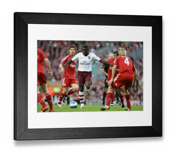Framed Print : Kolo Toure (Arsenal) Xabi Alonso and Sami Hyypia (Liverpool)