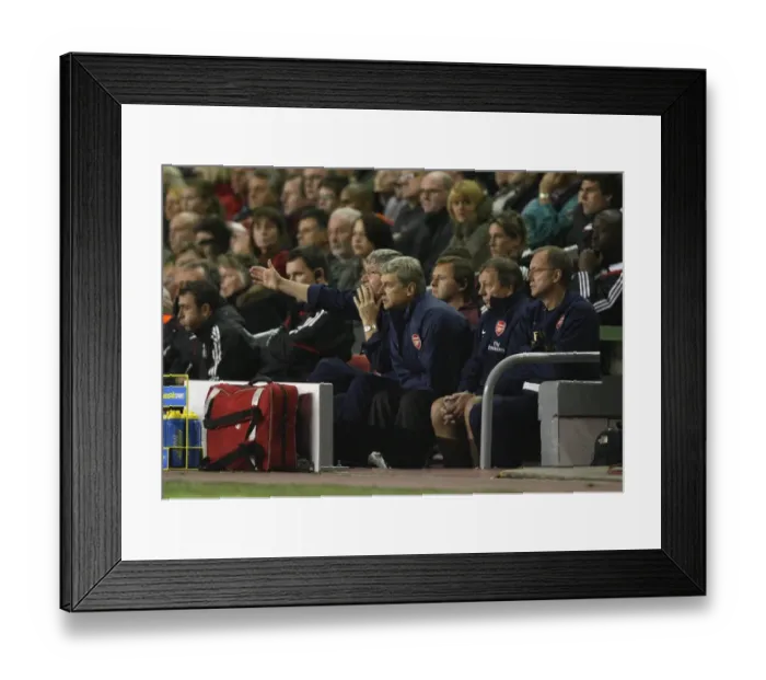 Framed Print : Arsenal manager Arsene Wenger with assistant Pat Rice