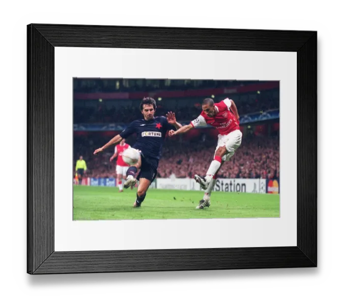 Framed Print : Gael Clichy (Arsenal) Matej Krajcik (Slavia) Framed Print : Gael Clichy (Arsenal) Matej Krajcik (Slavia)