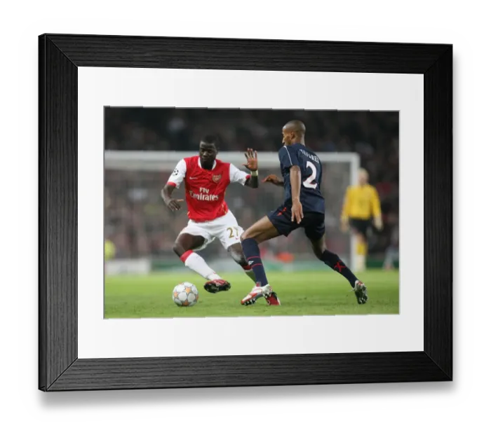 Framed Print : Emmanuel Eboue (Arsenal) Mickael Tavares (Slavia) Framed Print : Emmanuel Eboue (Arsenal) Mickael Tavares (Slavia)