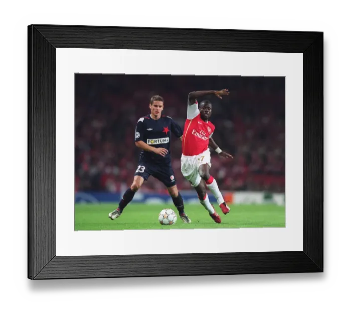 Framed Print : Emmanuel Eboue (Arsenal) Ladislav Volesak (Slavia)