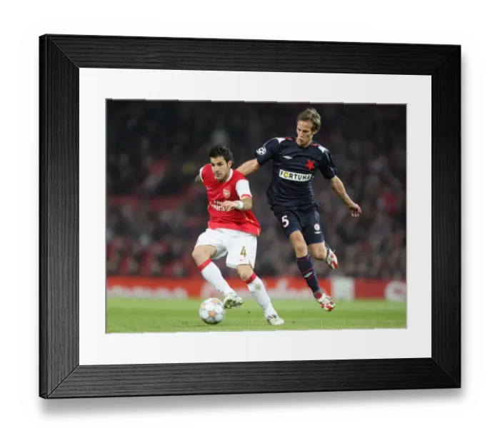 Framed Print : Cesc Fabregas (Arsenal) Michal Svec (Slavia) Framed Print : Cesc Fabregas (Arsenal) Michal Svec (Slavia)