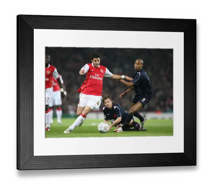 Framed Print : Cesc Fabregas (Arsenal) Mickael Tavares (Slavia)