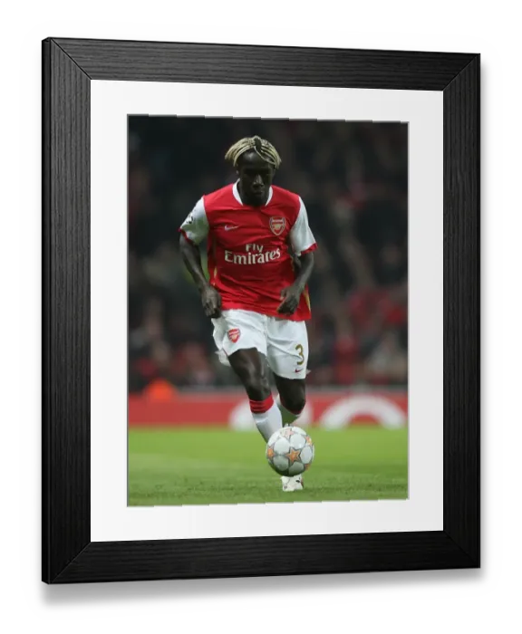 Framed Print : Bacary Sagna's Dominance: Arsenal Crushes Slavia Prague 7-0 in Champions League Group H Framed Print : Bacary Sagna's Dominance: Arsenal Crushes Slavia Prague 7-0 in Champions League Group H