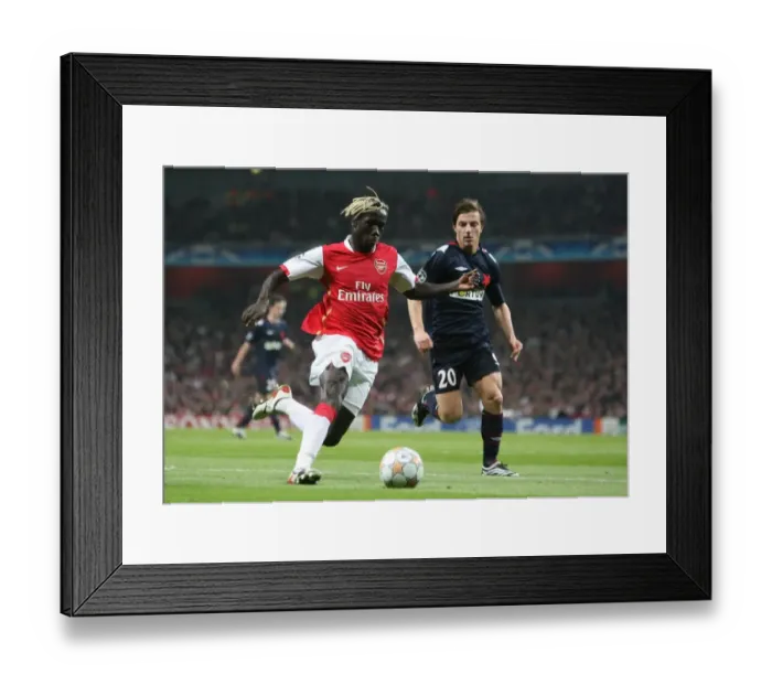 Framed Print : Bacary Sagna (Arsenal) Milan Ivana (Slavia)