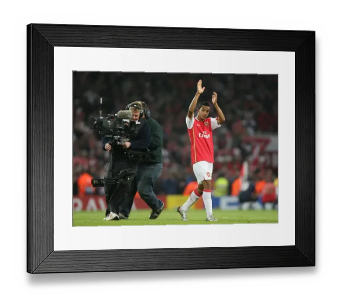 Framed Print : Theo Walcott claps the fans at the end of the match