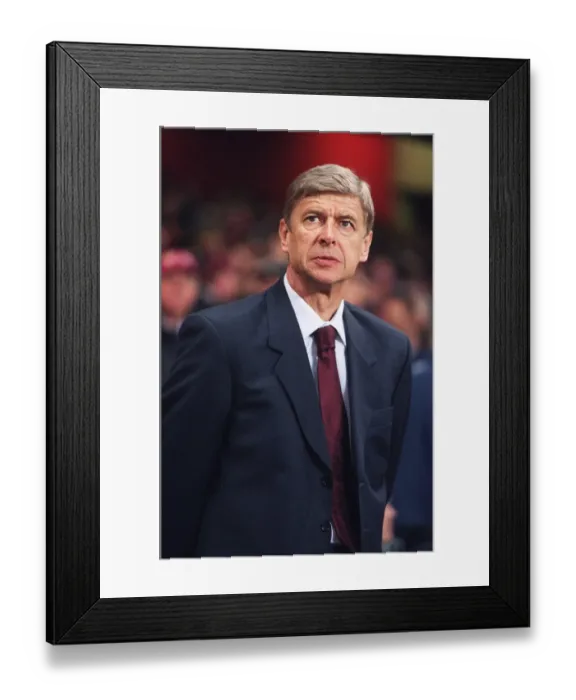 Framed Print : Arsene Wenger's Dominant Night: Arsenal's Historic 7-0 Victory over Slavia Prague in the Champions League