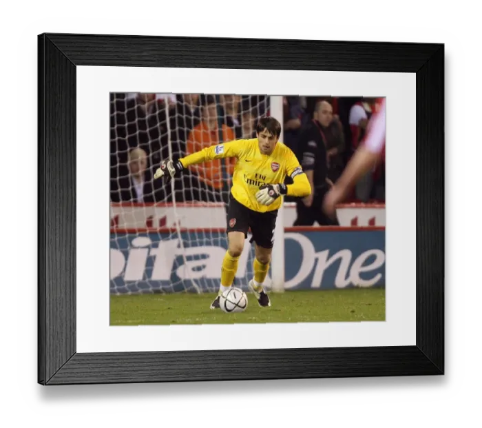Framed Print : Lukasz Fabianski's Dominant Performance: Arsenal Crushes Sheffield United 3-0 in Carling Cup