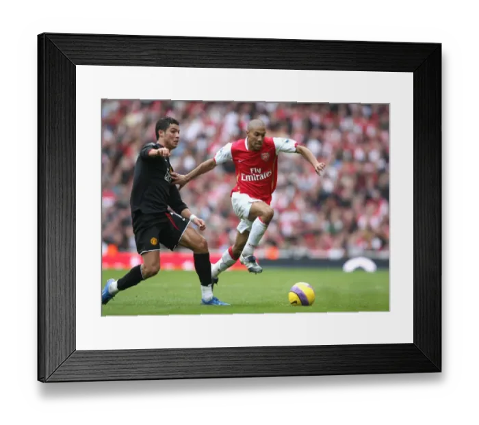 Framed Print : Gael Clichy (Arsenal) Christiano Ronaldo (Manchester United)