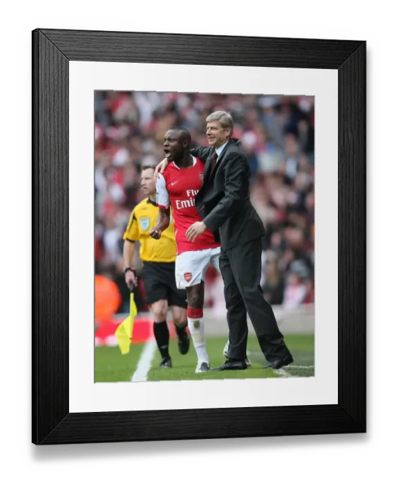 Framed Print : Gallas and Wenger: Unforgettable Emirates Goal Celebration (2007, Arsenal vs Manchester United) Framed Print : Gallas and Wenger: Unforgettable Emirates Goal Celebration (2007, Arsenal vs Manchester United)