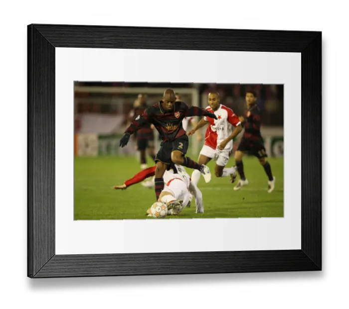Framed Print : Diaby vs. Pudil: Stalemate in Prague - Arsenal vs. Slavia Prague, UEFA Champions League, Group H, 2007