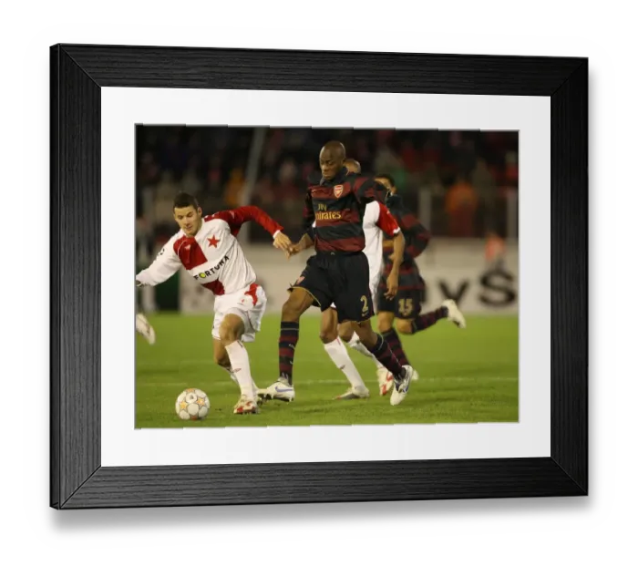Framed Print : Abu Diaby (Arsenal) Daniel Pudil (Slavia Prague)