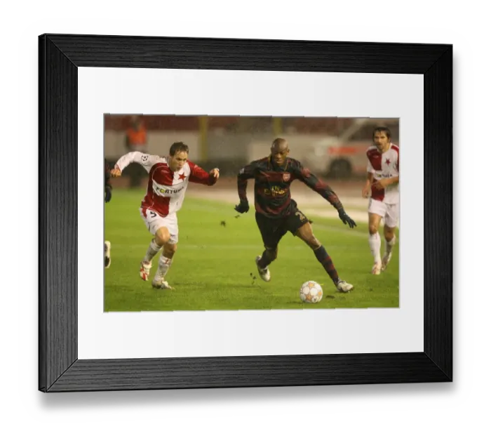 Framed Print : Diaby vs. Svec: Stalemate in Prague - Arsenal vs. Slavia Prague, UEFA Champions League, Group H Framed Print : Diaby vs. Svec: Stalemate in Prague - Arsenal vs. Slavia Prague, UEFA Champions League, Group H