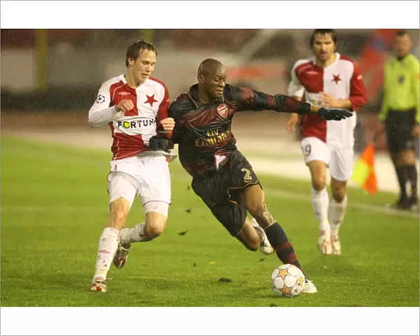 Abu Diaby (Arsenal) Michal Svec (Slavia Prague)