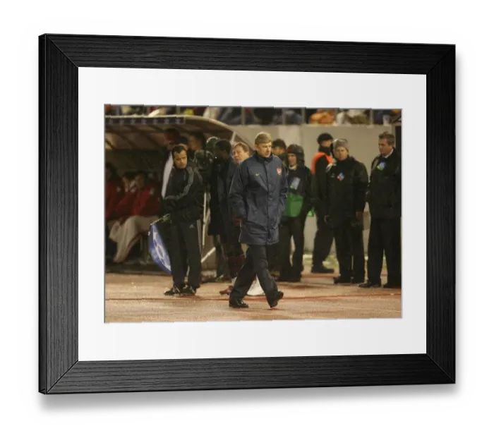 Framed Print : Arsene Wenger at the Helm: Arsenal's 0-0 Stalemate Against Slavia Prague in the 2007-08 UEFA Champions League Framed Print : Arsene Wenger at the Helm: Arsenal's 0-0 Stalemate Against Slavia Prague in the 2007-08 UEFA Champions League