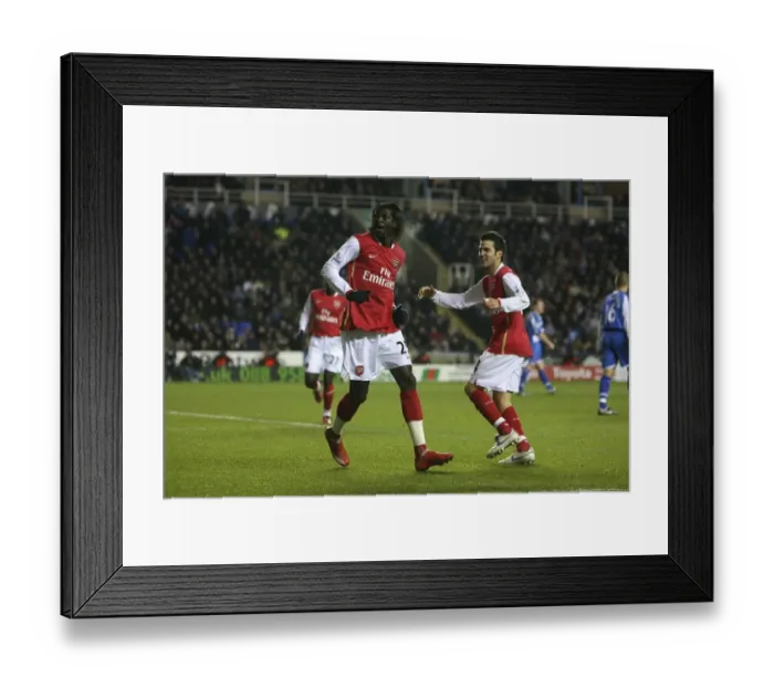 Framed Print : Adebayor and Fabregas: Arsenal's 1000th Goal in the Premier League - Reading 1:3 Arsenal