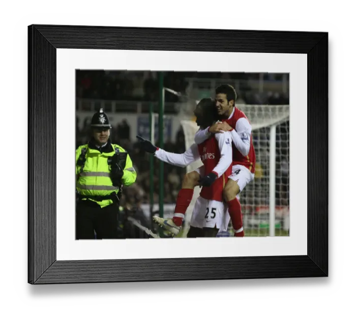 Framed Print : Adebayor and Fabregas: Arsenal's Historic 1000th Goal in the Premier League Framed Print : Adebayor and Fabregas: Arsenal's Historic 1000th Goal in the Premier League