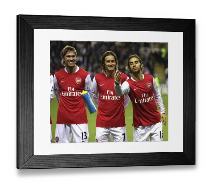 Framed Print : Mathieu Flamini, Tomas Rosicky and Alex Hleb (Arsenal) before the match