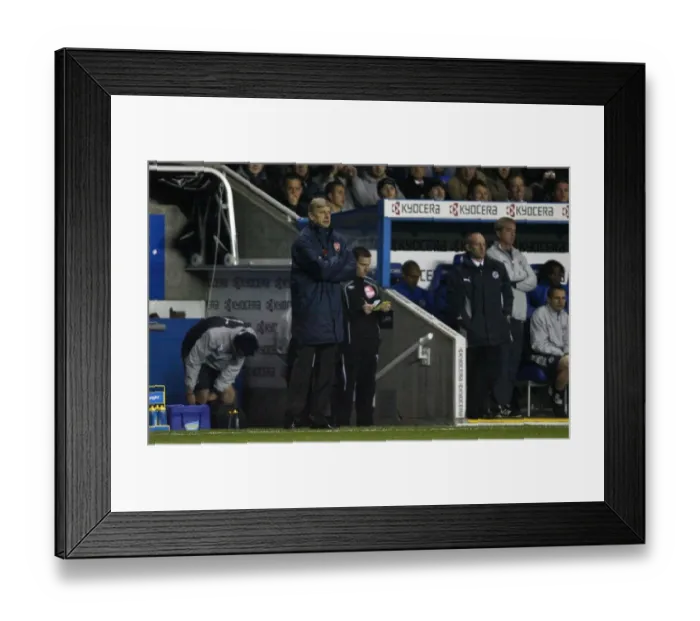 Framed Print : Arsenal manager Arsene Wenger during the match Framed Print : Arsenal manager Arsene Wenger during the match